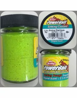 BERKLEY SINKING GLITTER TROUT BAIT * Chartreuse