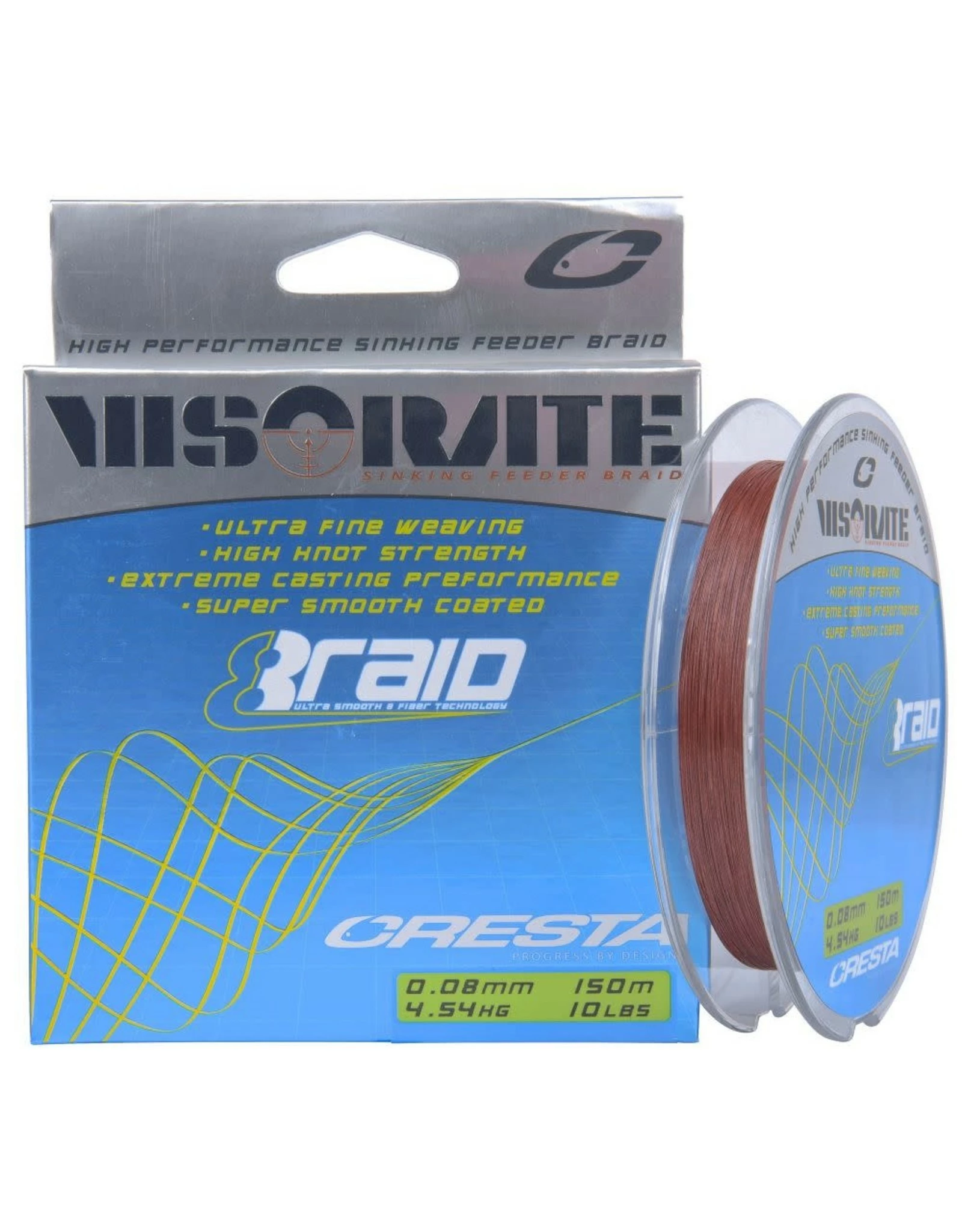 Cresta VISORATE FEEDER BRAID 0.08MM 150M 3 Cresta VISORATE FEEDER BRAID 0.08MM 150M