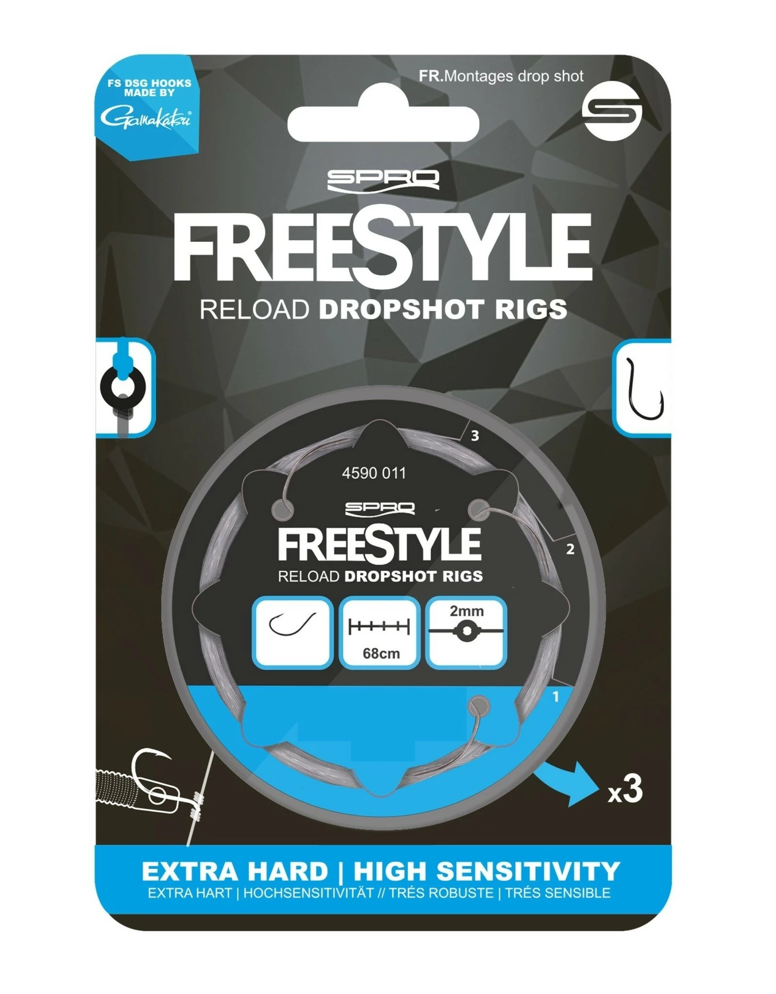 Freestyle RELOAD DROPSHOT RIG 0.26MM #06 3 Freestyle RELOAD DROPSHOT RIG 0.26MM #06