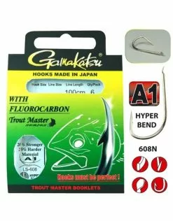 Gamakatsu BOOKLET TM 608 FC #10-0.14MM 100CM