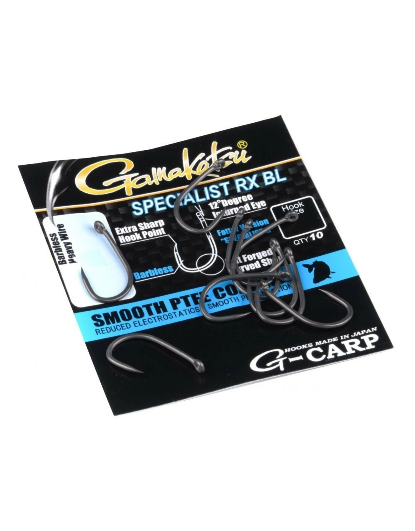 Gamakatsu G-CARP SPEC RX HOOKS BARBLESS GREY #6 4 Gamakatsu G-CARP SPEC RX HOOKS BARBLESS GREY #6 - Afbeelding 2