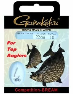 Gamakatsu ONDERLIJNEN BRASEM COMPETITIE 1100B 22CM