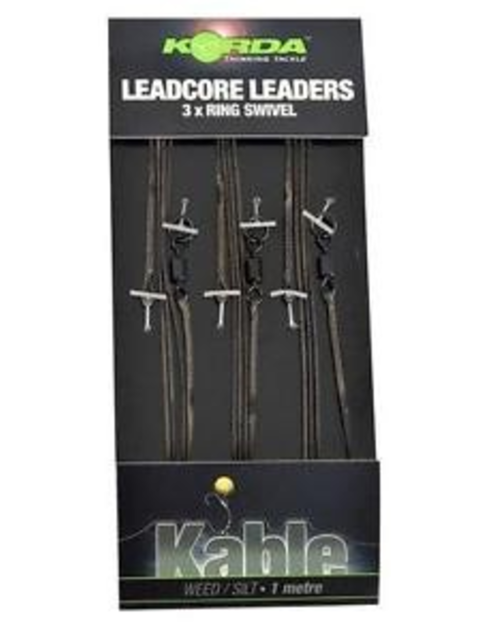 KORDA Leadcore Leader Ring Swivel Weed/Silt, 3 Per Pack 3 KORDA Leadcore Leader Ring Swivel Weed/Silt, 3 Per Pack