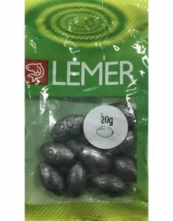 LEMER EIVORMIG DOORBOORD LOOD -Roofvissen Winkel lemer eivormig doorboord lood 2