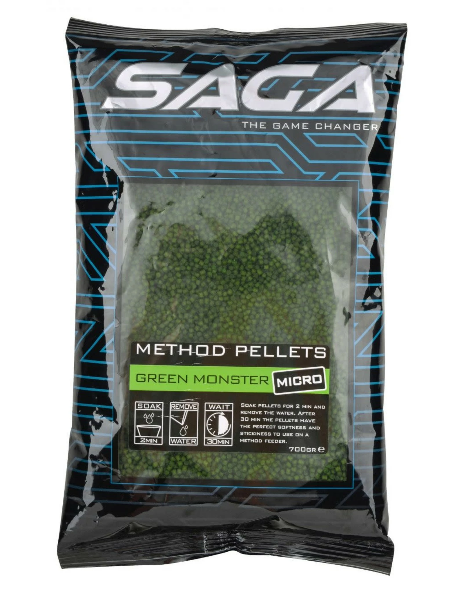 Saga METHOD PELLETS GREEN MONSTER MICRO 2MM 700G 4 Saga METHOD PELLETS GREEN MONSTER MICRO 2MM 700G - Afbeelding 2