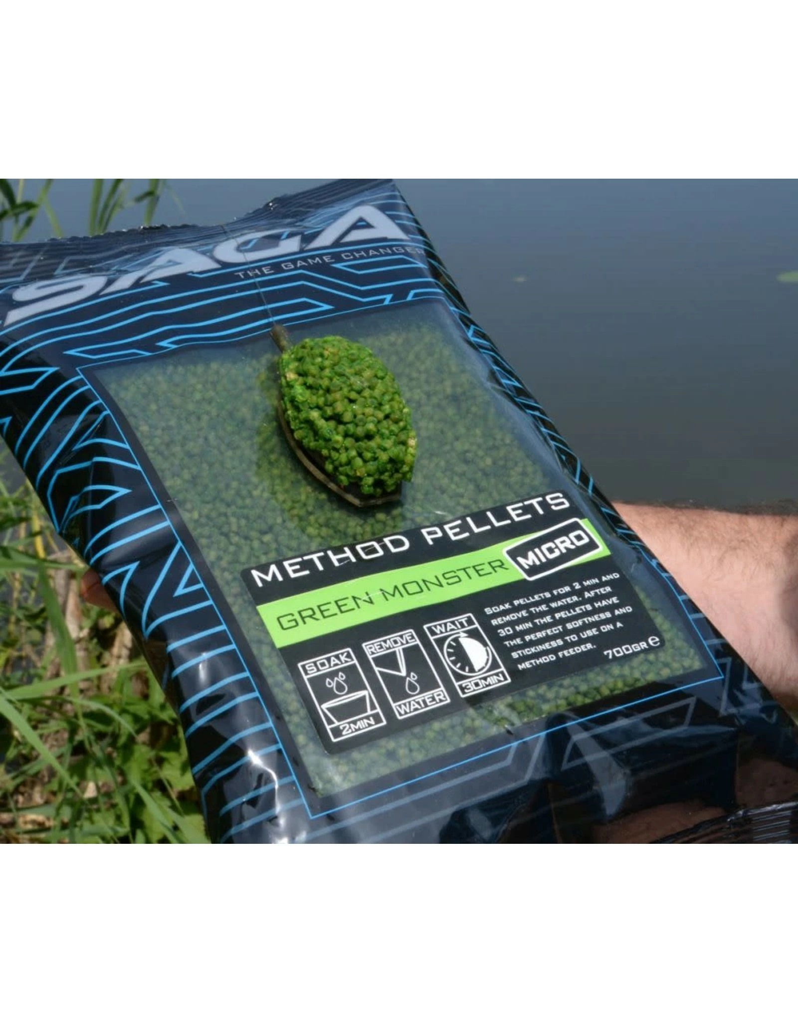 Saga METHOD PELLETS GREEN MONSTER MICRO 2MM 700G 3 Saga METHOD PELLETS GREEN MONSTER MICRO 2MM 700G