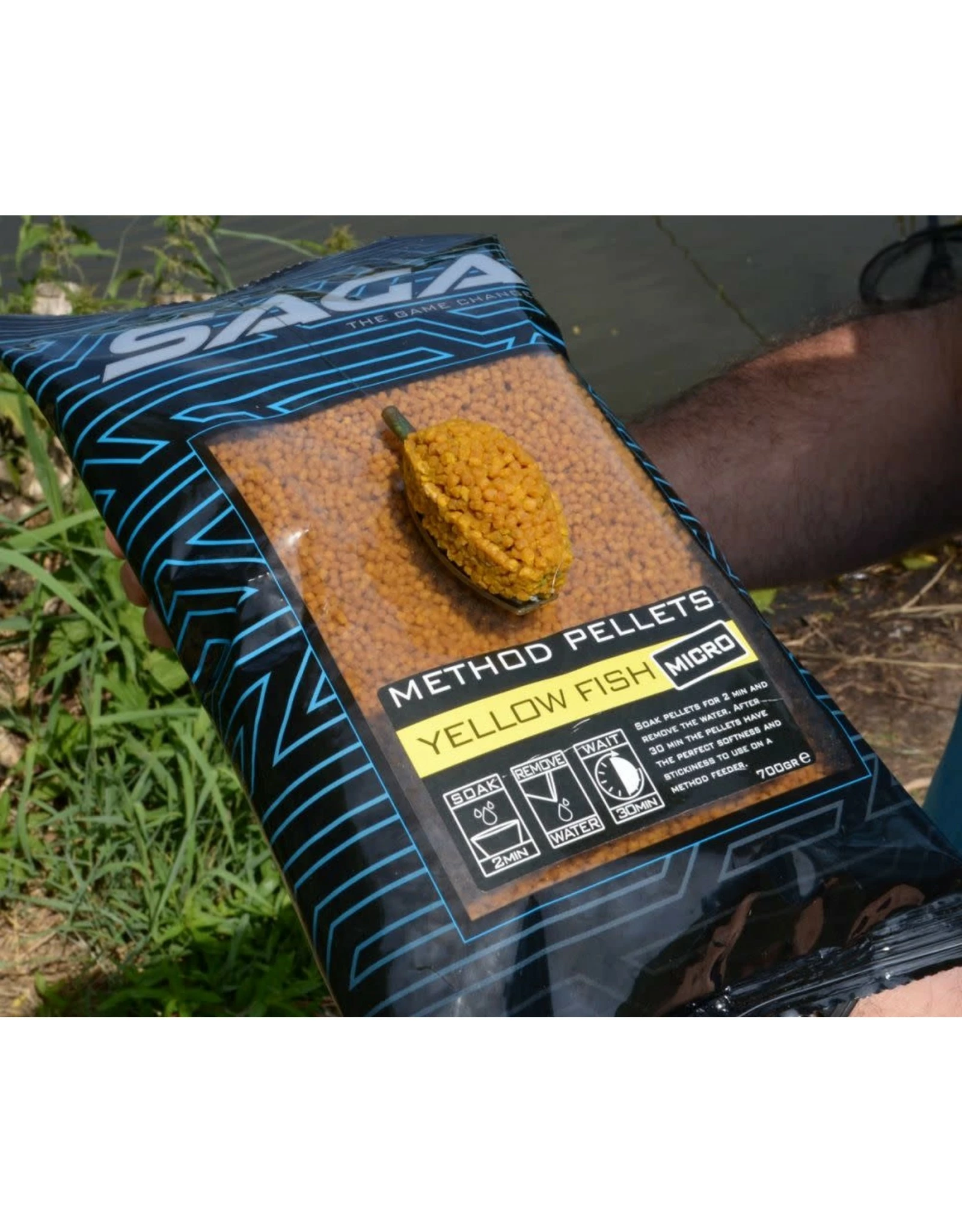 Saga METHOD PELLETS YELLOW FISH MICRO 2MM 700G 2 Saga METHOD PELLETS YELLOW FISH MICRO 2MM 700G