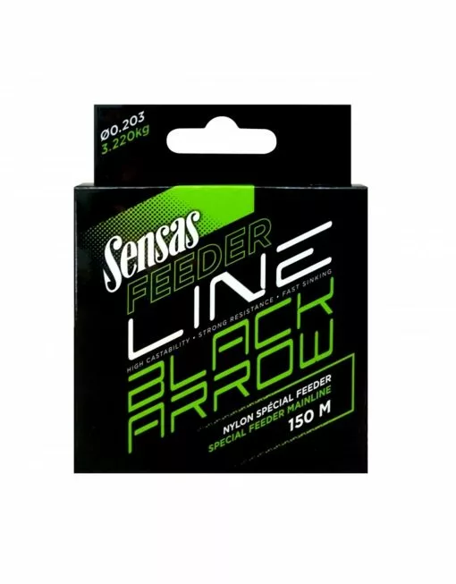 Sensas NYLON FEEDER BLACK ARROW 150M 0,234 7 Sensas NYLON FEEDER BLACK ARROW 150M 0,234 -Roofvissen Winkel sensas nylon feeder black arrow 150m 0234
